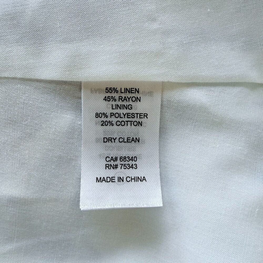 NEW Caroline Constas Button Front Hibiscus Tile Dress in Blue & White Size 4 - Picture 11 of 11